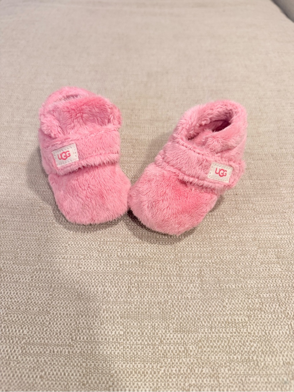UGG Pink Plush Infant Bixbee Booties